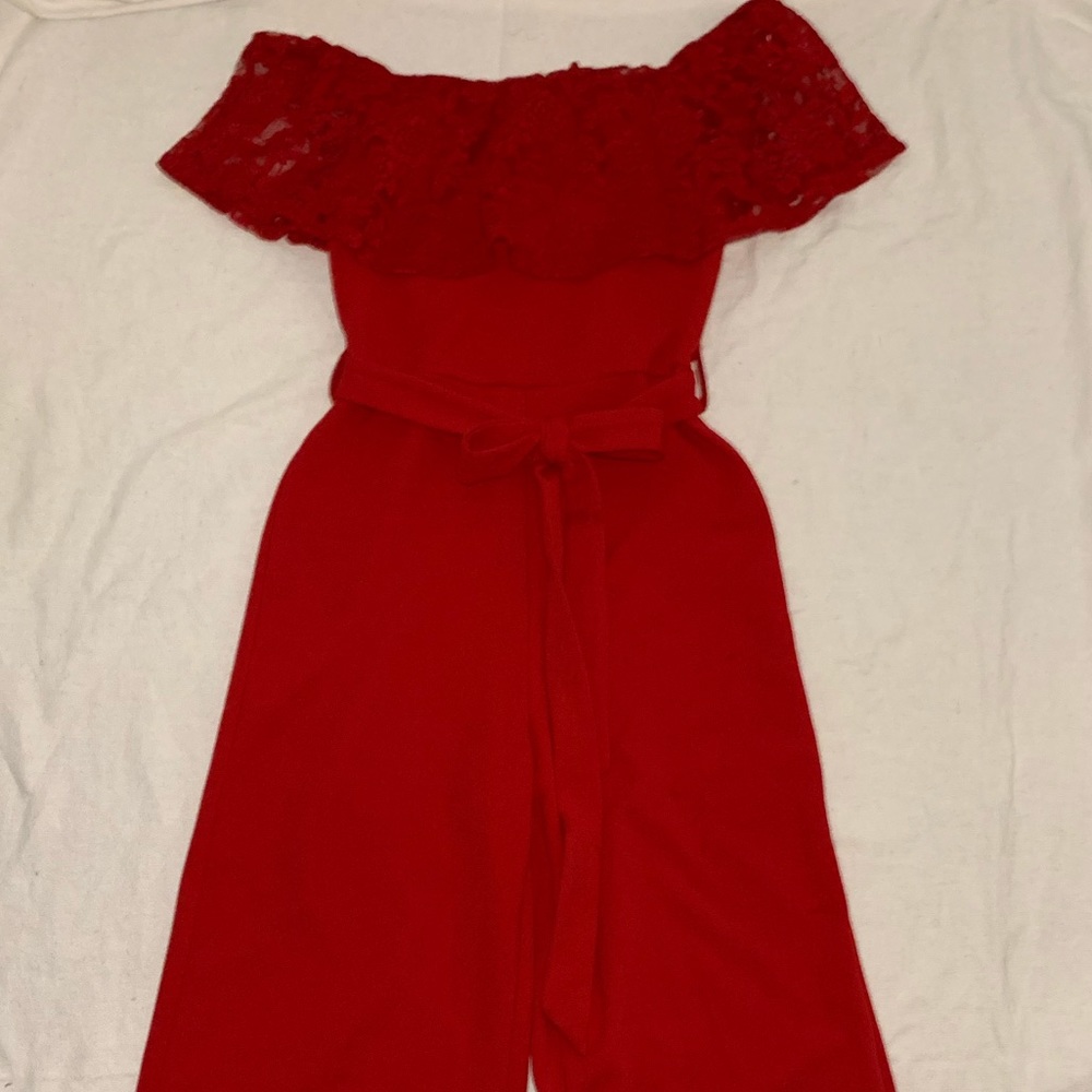 A night out red jumpsuit